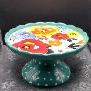 Pioneer Woman Floral Polka Dot Cake Stand